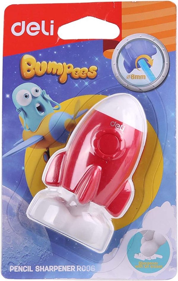 Deli ER00601 Deli Pencil Sharpener Rocket shape fancy design