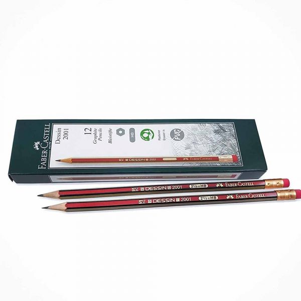Faber Castell Bonanza Graphite Pencil Hb With Eraser Tip Box Of 12Pc
