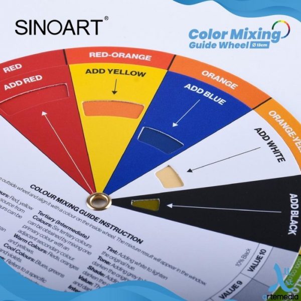 Sinoart Disco De Cores Color Mixing Guide Wheel