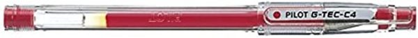 Pilot G-TEC-C4 Roller Ball Pen 0.4mm -Red