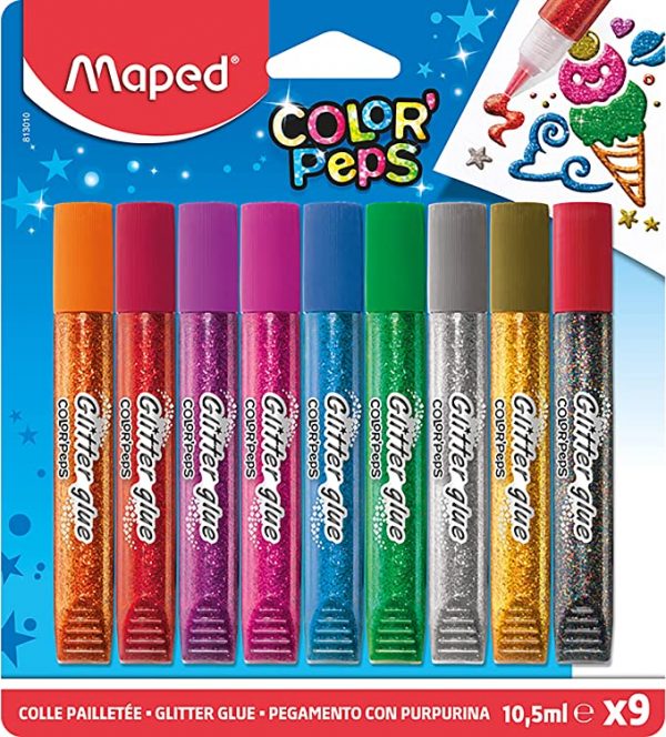 Maped Glitter Glue 9 Tubes