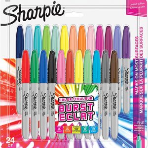 Sharpie Fine Point Permanent Color Burst Marker Pack of 24