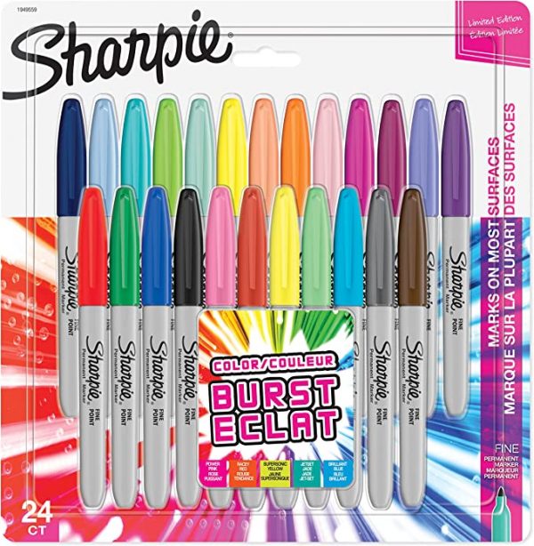 Sharpie Fine Point Permanent Color Burst Marker Pack of 24