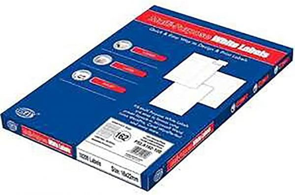 FIS FSLA162-100 162 Stickers Multipurpose Laser Label 100 Sheet, A4 Size, White