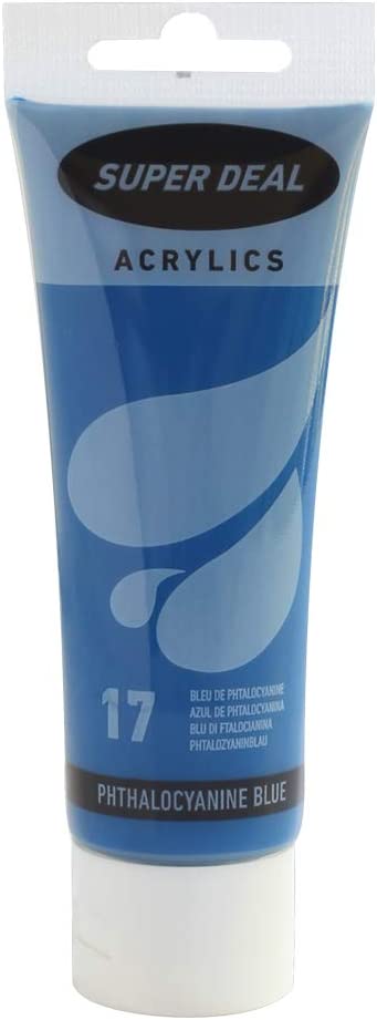 Super Deal Acrylic Color Paint Tube 75ml Phthalocyanine Blue