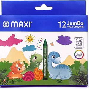 Maxi JUMBO WAX CRAYONS 12 COLOR ROUND 90MM