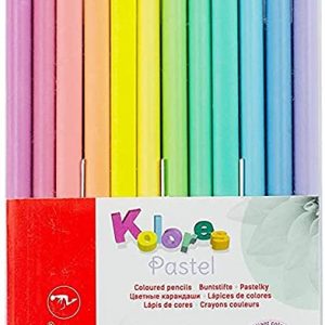 Kores - Kolores Pastel12 Coloured Pencils for Kids, Beginners and AduSet of 12 Assorted Colour