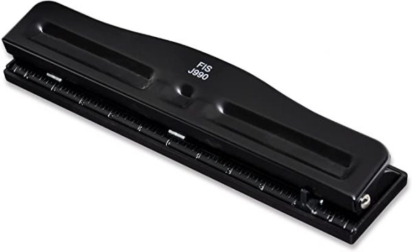 FIS 3 Hole Punch 10 Sheets Capacity, Adjustable