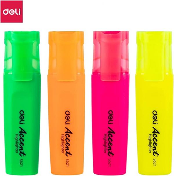 Deli Delight Fade Resistant Highlighter 4-Piece Set, Multicolor
