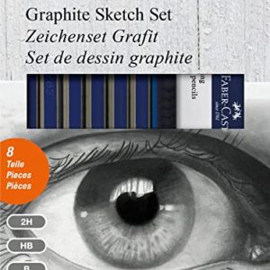 Faber-Castell Gold Faber Degree Pencil Set (6 Pencils + 1 Eraser + 1 Sharpener)