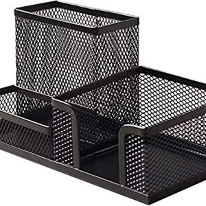 Metal Mesh Desk Organizer, Black