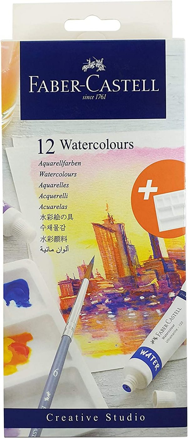 Faber Castell Creative Studio Watercolor Tubes Set, 12 X 9 ml