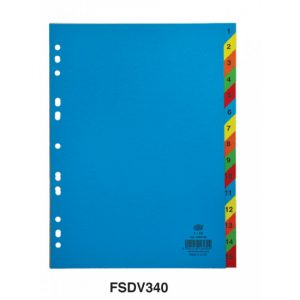 Paper Divider colour 1-15 with number