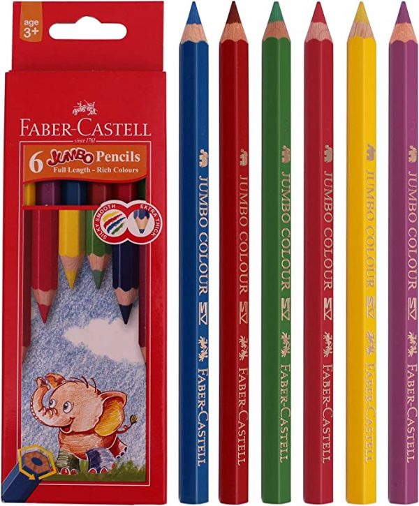 Faber-Castell Jumbo Color Pencil 6-Pieces