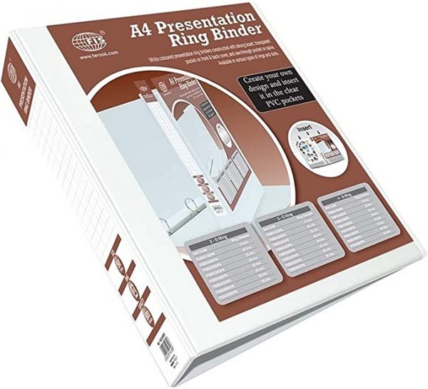 FIS 3D Presentation Ring Binder, 50mm, White