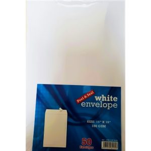 FIS White Envelope 15x10 50pcs 100gsm