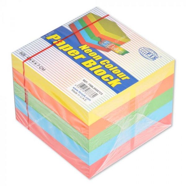 FIS 5-Neon Color Paper Block 5 colours 160gsm
