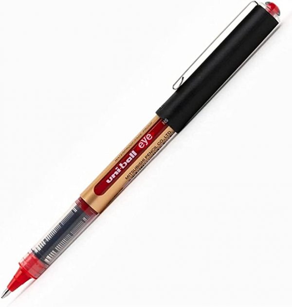 Mitsubishi Uni-Ball Eye 1.0 mm Tip Broad Rollerball Pen, Red